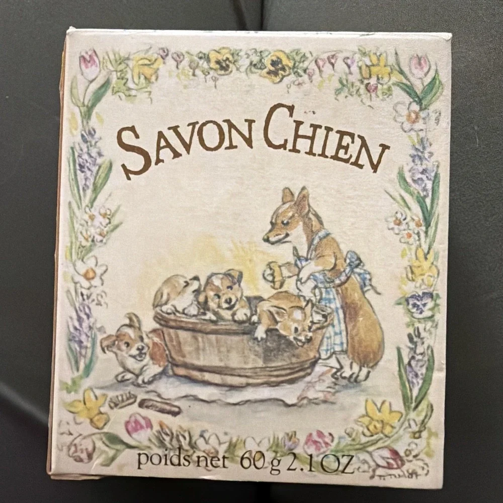 Vtg Crabtree & Evelyn‎ Corgi Soap Tasha Tudor illustrated Box 2.1 oz New in box
